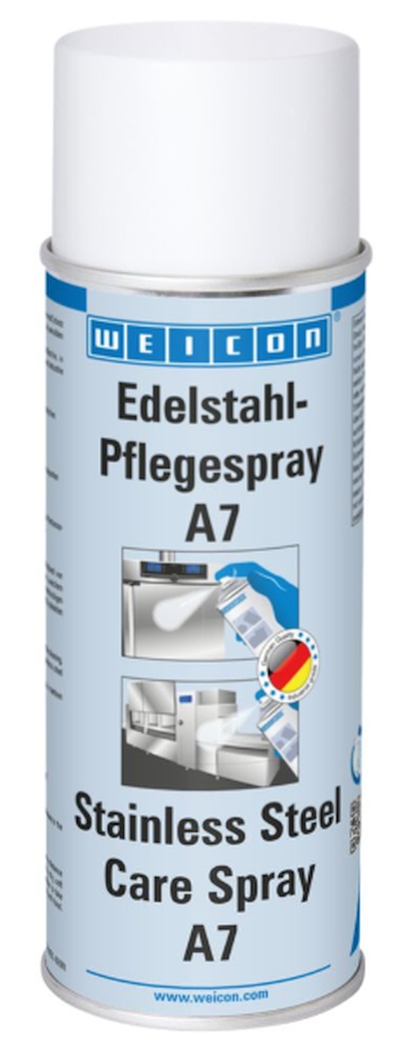 Bild von WEICON Edelstahlpflege-Spray A7 (für den Lebensmittelbereich) 400 ml (VPE=1 Stück)